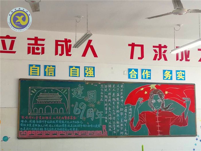 黑板報七彩斑斕，慶國慶八面來風(fēng)(圖3)