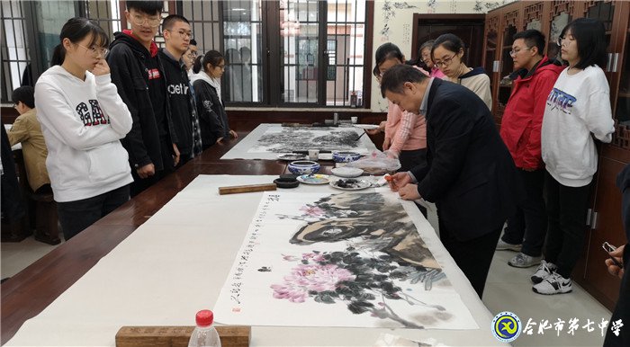 中國力量 盛世華章 安徽書畫名家走進(jìn)合肥七中(圖9)