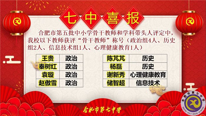 11位學(xué)科帶頭人，38位骨干教師，這次評選合肥七中再受矚目！(圖6)